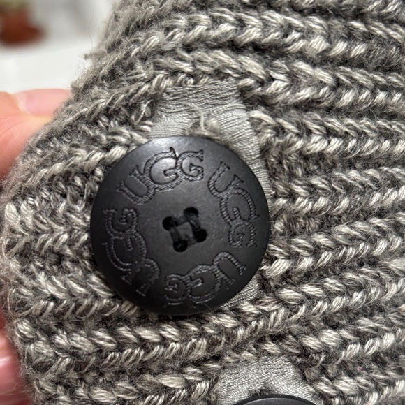 UGG Gray Knit Button Boots - Picture 4 of 11